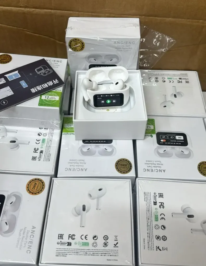 Airpods A9 pro ANC Touch Screen display with call noise reduction Earbuds